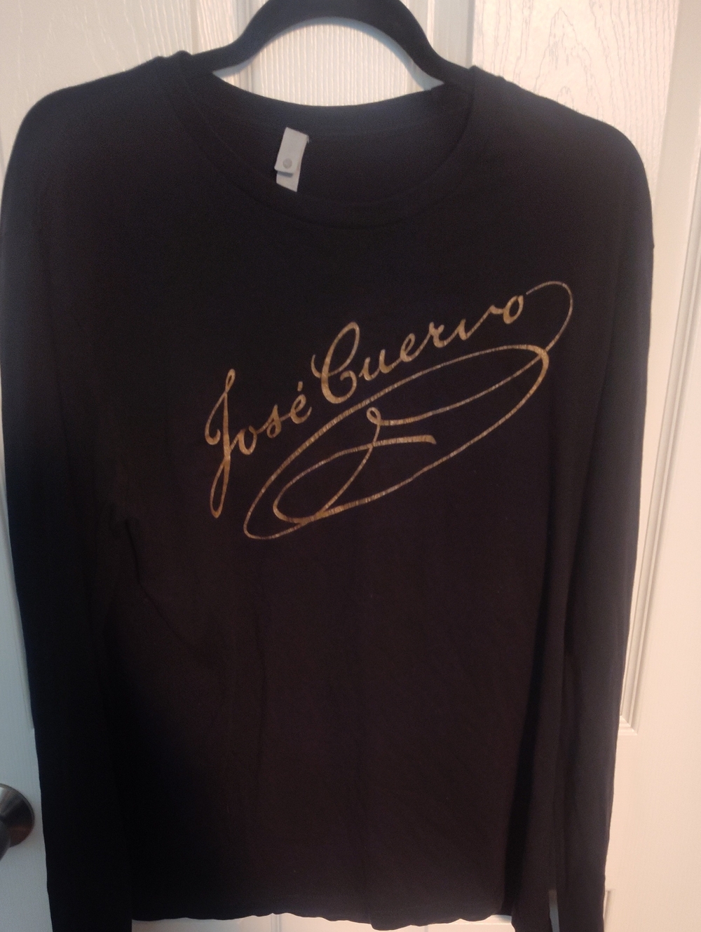 Next Level Apparel Black Long-Sleeve Shirt with Gold José Cuervo Script